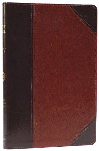 ESV Thinline Bible, TruTone, Brown/Cordovan, Portfolio Design,  Red Letter Text (Hardcover, Crossway Bibles)