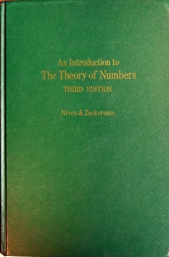 Ivan Morton Niven: An introduction to the theory of numbers (1972, Wiley)