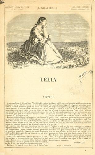 George Sand: Lélia. (French language, 1867, M. Lévy)