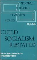 G.D.H. Cole: Guild socialism restated (1980, Transaction Books)
