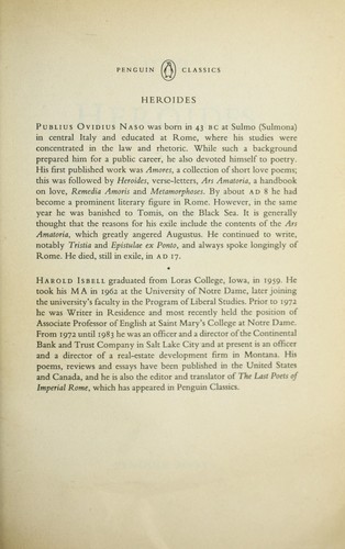 Publius Ovidius Naso: Heroides (2004, Penguin Books, Penguin)