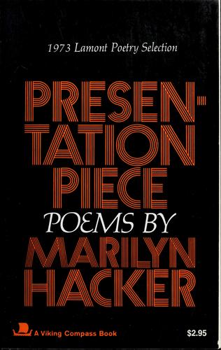 Marilyn Hacker: Presentation Piece (Hardcover, 1974, Viking Press)