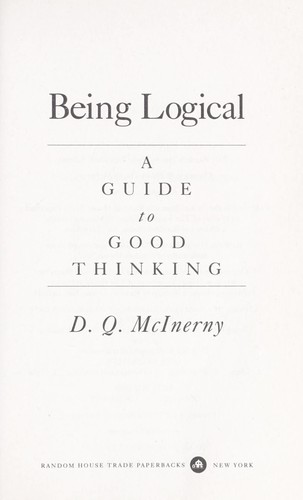 Dennis Q. McInerny: Being logical (2004, Random House)