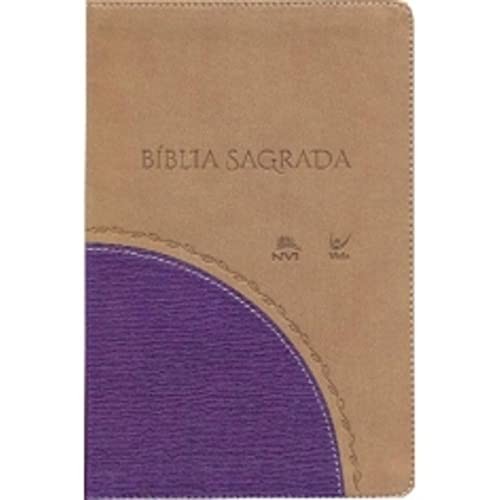 BIBLIA NVI MEDIA LUXO MARROM CLARO/VINHO (Paperback, Editora Vida Ltda)