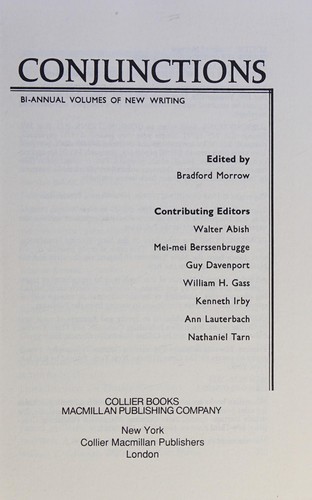 Bradford Morrow: Conjunctions (Paperback, Conjunctions)