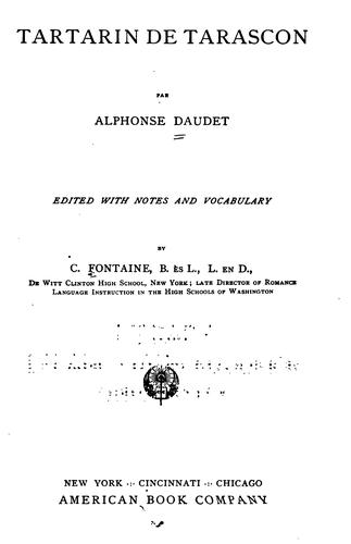 Alphonse Daudet: Tartarin de Tarascon (French language, 1902, American Book Company)