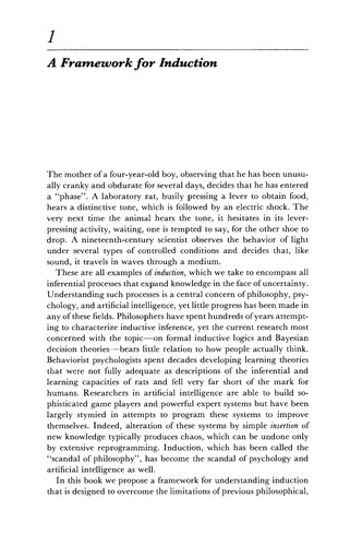 John H. Holland, Richard E. Nisbett, Holland, John H., Keith J. Holyoak, Paul R. Thagard: Induction (Paperback, 1989, MIT Press)
