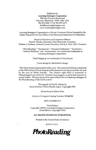Paul R. Scheele: The PhotoReading whole mind system (1993, Learning Strategies Corp.)