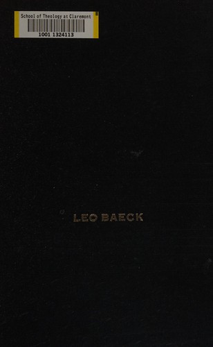 Leo Baeck: Judaism and Christianity (1958, Jewish Publication Society of America)