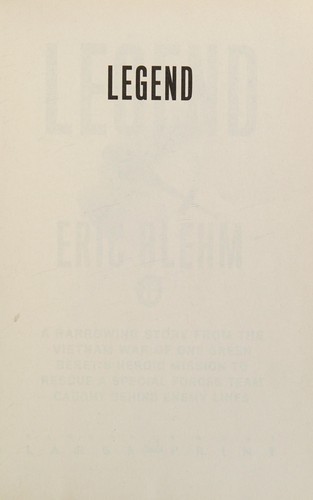 Eric Blehm: Legend (2015, Random House Large Print)