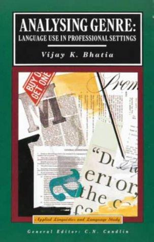 Bhatia, V. K.: Analysing genre (1993, Longman)