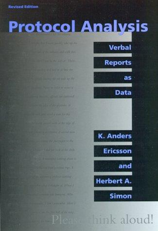 K. Anders Ericsson, Herbert A. Simon: Protocol Analysis - Rev'd Edition (Paperback, The MIT Press)