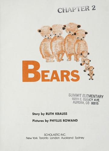 Ruth Krauss: Bears (Paperback, 1948, Scholastic Inc.)