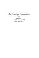 Robert Browning: The Brownings' correspondence (1993, Wedgestone Press)