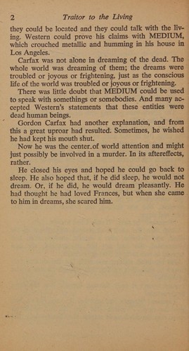 Philip José Farmer: Traitor to the Living (Paperback, Del Rey)