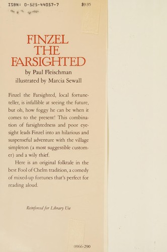 Paul Fleischman: Finzel the farsighted (1983, E.P. Dutton)