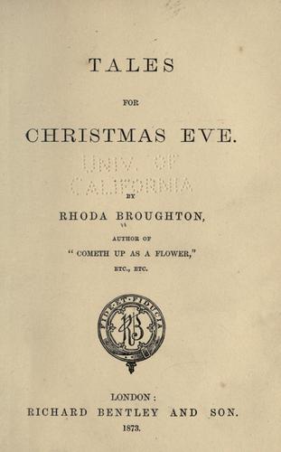 Rhoda Broughton: Tales for Christmas eve (1873, Richard Bentley and son)