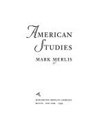 Mark Merlis: American studies (1994, Houghton Mifflin)