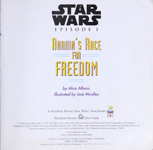 Alice Alfonsi: Star Wars Episode 1 (1999, Random House)