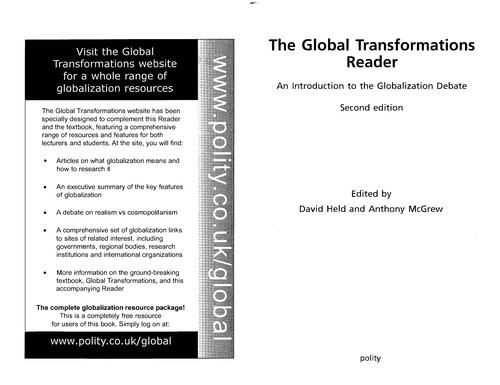 David Held, Anthony G. McGrew: The global transformations reader (2007, Polity Press)