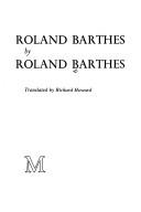 Roland Barthes: Roland Barthes (Hardcover, 1977, Macmillan)