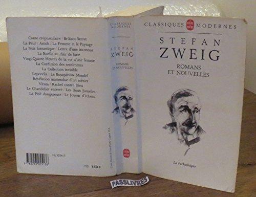 Stefan Zweig: Romans et nouvelles (French language, 1991)