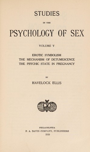 Havelock Ellis: Studies in the Psychology of Sex, Vol. V