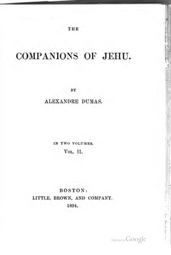 E. L. James: The companions of Jehu. (1894, Little, Brown, and Company)