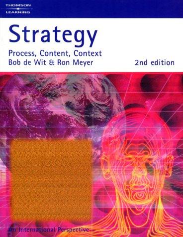 Bob de Wit: Strategy--process, content, context (1998, International Thomson Business Press)