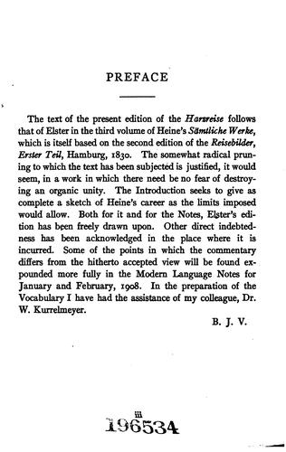 Heinrich Heine: Die Harzreise von Heinrich Heine (German language, 1907, Heath & co.)