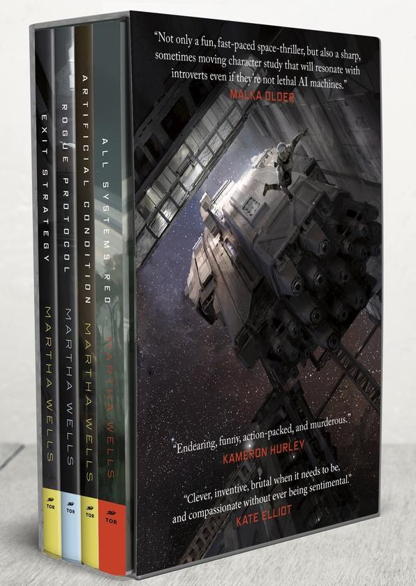Martha Wells: The Murderbot Diaries #1-4: : All Systems Red, Artificial Condition, Rogue Protocol, Exit Strategy (2020)