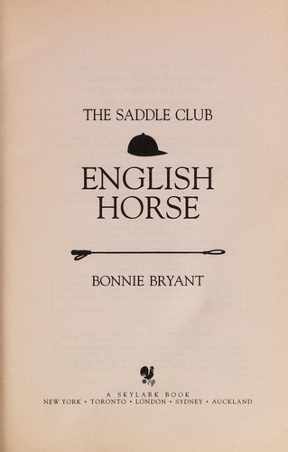 Bonnie Bryant: English horse (1998, Bantam Books)
