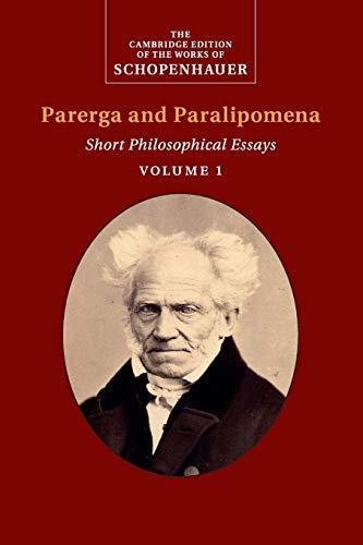 Arthur Schopenhauer: Schopenhauer: Parerga and Paralipomena: Volume 1 (2016)