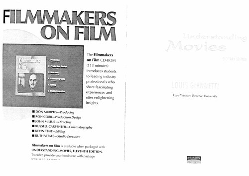 Louis D. Giannetti: Understanding movies (2007, Pearson Education)