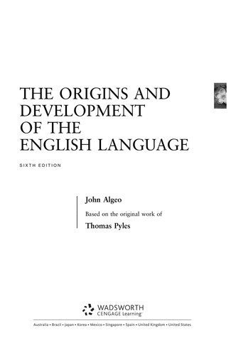 John Algeo: The origins and development of the English language (2010, Wadsworth Cengage Learning)