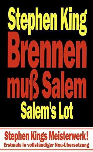 Stephen King: Brennen muß Salem. Salem's Lot. (Hardcover, German language, 1996, Zsolnay, W.)