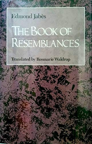 Edmond Jabès: The book of resemblances (1990, Wesleyan University Press)