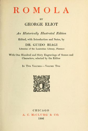 George Eliot: Romola (1906, A. C. McClurg & co.)