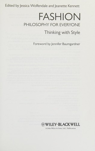 Jeanette Kennett: Fashion (2011, Wiley-Blackwell)