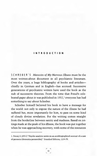 Daniel Paul Schreber: Memoirs of my nervous illness (2000, New York Review Books)