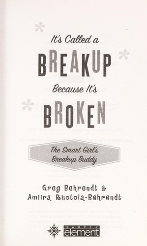 Greg Behrendt: It's called a break-up because it's broken (2005, Element)