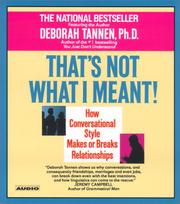 Deborah Tannen: That's Not What I Meant (2001, Simon & Schuster Audio)