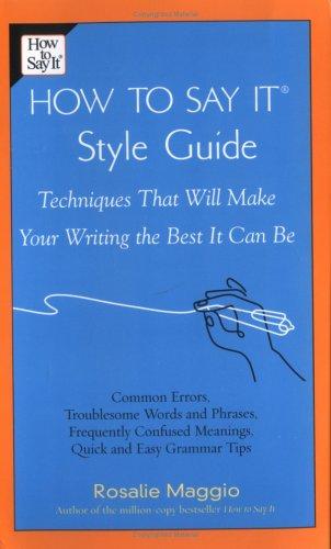 Rosalie Maggio: The how to say it (2003, Prentice Hall Press)