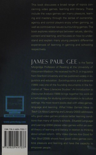 James Paul Gee: Good video games and good learning (Paperback, 2007, P. Lang, Lang AG International Academic Publishers, Peter)