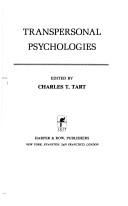 Charles T. Tart: Transpersonal psychologies (Hardcover, 1975, Harper & Row)