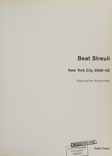 Beat Streuli: Beat Streuli (2003, Hatje Cantz, Distribution in the U.S., D.A.P., Distributed Art Publishers)