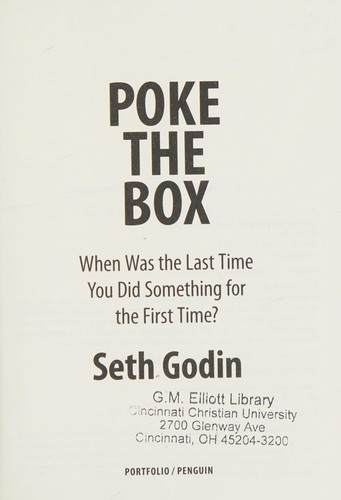 Seth Godin: Poke the box (2015)