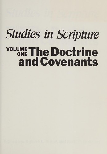 Robert L. Millet, Kent P. Jackson: Studies in Scripture: Volume One (Hardcover, 1984, Randall Book Co.)