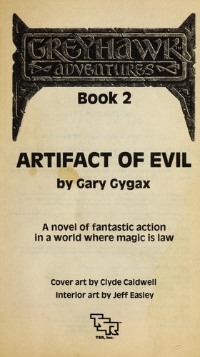 Gary Gygax: Artifact of Evil (1986, TSR UK)