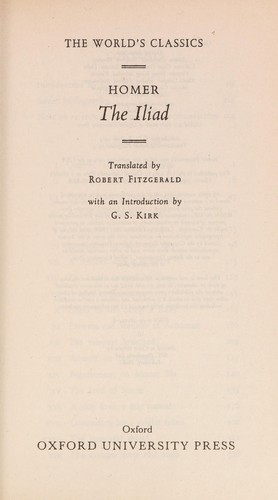 Homer: The Iliad (1984, Oxford University Press, Oxford Paperbacks)